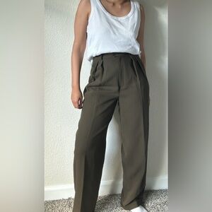 Vintage wool pleated trousers